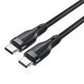 Acefast - Кабел за данни (C8-03) - Бързо зареждане, Type-C към Type-C, 60W, 3A, с найлонова оплетка, 25 000 извивки, 1.2 м - Черен