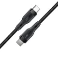 Acefast - Кабел за данни (C8-03) - Бързо зареждане, Type-C към Type-C, 60W, 3A, с найлонова оплетка, 25 000 извивки, 1.2 м - Черен