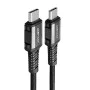 Acefast - Кабел за данни (C1-03) - Type-C към Type-C, 60W, 20V/3A, бързо зареждане, найлонова оплетка, 1.2 м - Черен