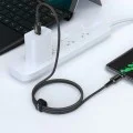 Acefast - Кабел за данни (C1-03) - Type-C към Type-C, 60W, 20V/3A, бързо зареждане, найлонова оплетка, 1.2 м - Черен