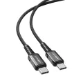 Acefast - Кабел за данни (C1-03) - Type-C към Type-C, 60W, 20V/3A, бързо зареждане, найлонова оплетка, 1.2 м - Черен