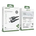 Acefast - Кабел за данни (C1-04) - USB към Type-C, 3A, бързо зареждане, найлонова оплетка, 1.2 м - Черен