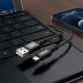 Acefast - Кабел за данни (C1-04) - USB към Type-C, 3A, бързо зареждане, найлонова оплетка, 1.2 м - Черен