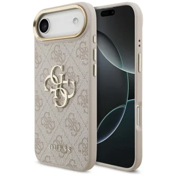 Калъф за iPhone 17 Air - Guess - Hardcase Big 4G Classic Logo (GUHCP17M4GMGCPI) - Розов