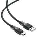 Acefast - Кабел за данни (C10-04) - Бързо зареждане, USB към Type-C, 3A, 25 000 огъвания, Издръжлив силикон, 1.2 м - Черен