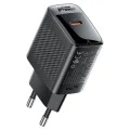 Acefast - Зарядно за стена (A102) - GaN, Бързо зареждане, Type-C, PD30W, Smart Chip - Черно