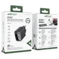 Acefast - Зарядно за стена (A102) - GaN, Бързо зареждане, Type-C, PD30W, Smart Chip - Черно