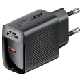 Acefast - Зарядно за стена (A102) - GaN, Бързо зареждане, Type-C, PD30W, Smart Chip - Черно