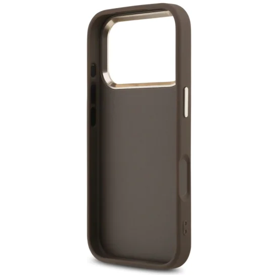 Калъф за iPhone 17 Pro - Guess - Hardcase Big 4G Classic Logo (GUHCP17L4GMGCBR) - Кафяв