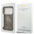 Калъф за iPhone 17 Pro - Guess - Hardcase Big 4G Classic Logo (GUHCP17L4GMGCBR) - Кафяв