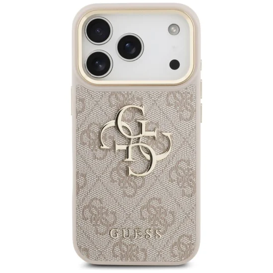 Калъф за iPhone 17 Pro - Guess - Hardcase Big 4G Classic Logo (GUHCP17L4GMGCPI) - Розов