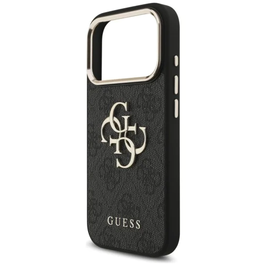 Калъф за iPhone 17 Pro - Guess - Hardcase Big 4G Logo Classic (GUHCP17L4GMGCGR) - Черен