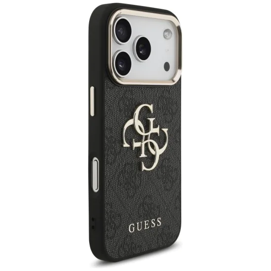 Калъф за iPhone 17 Pro - Guess - Hardcase Big 4G Logo Classic (GUHCP17L4GMGCGR) - Черен