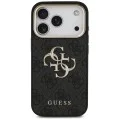 Калъф за iPhone 17 Pro - Guess - Hardcase Big 4G Logo Classic (GUHCP17L4GMGCGR) - Черен