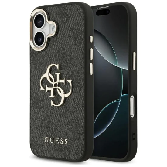 Калъф за iPhone 17 - Guess - Hardcase Big 4G Classic Logo (GUHCP17S4GMGCGR) - Черен