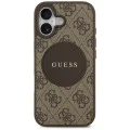 Калъф за iPhone 17 - Guess - 4G Circle Classic Logo MagSafe (GUHMP17SP4PGRSGW) - Кафяв