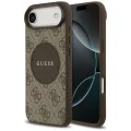 Калъф за iPhone 17 Air - Guess - 4G Circle Classic Logo MagSafe (GUHMP17MP4PGRSGW) - Кафяв