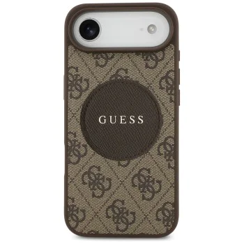 Калъф за iPhone 17 Air - Guess - 4G Circle Classic Logo MagSafe (GUHMP17MP4PGRSGW) - Кафяв