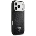 Калъф за iPhone 17 Pro - Guess - Блестящо триъгълно лого MagSafe (GUHMP17LPFGTSCMK) - Черен