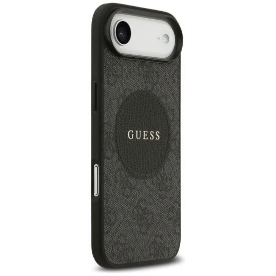Калъф за iPhone 17 Air - Guess - 4G Circle Classic Logo MagSafe (GUHMP17MP4PGRSGK) - Черен