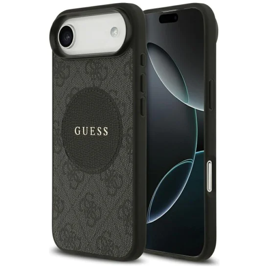 Калъф за iPhone 17 Air - Guess - 4G Circle Classic Logo MagSafe (GUHMP17MP4PGRSGK) - Черен