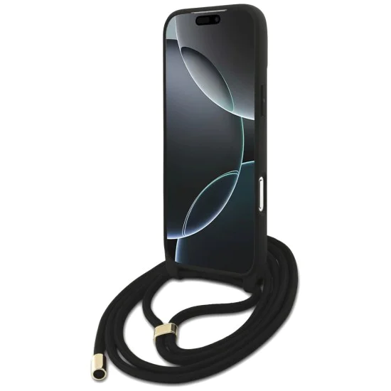 Калъф за iPhone 17 Pro Max - Guess - Hardcase 4G CBDY Big Logo с каишка за кабел (GUHCP17XP4GMGCRW) - Кафяв