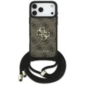 Калъф за iPhone 17 Pro Max - Guess - Hardcase 4G CBDY Big Logo с каишка за кабел (GUHCP17XP4GMGCRW) - Кафяв
