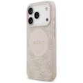 Калъф за iPhone 17 Pro - Guess - 4G Circle Classic Logo MagSafe (GUHMP17LP4PGRSGP) - Розов