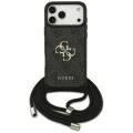 GUESS – твърд гръб Hardcase 4G CBDY Big Logo с шнур/връзка (Cord Strap) (GUHCP17XP4GMGCRK) – за iPhone 17 Pro Max – Черен