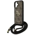 Калъф за iPhone 17 - Guess - Hardcase 4G CBDY Big Logo с каишка за шнур (GUHCP17SP4GMGCRW) - Кафяв