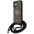 Калъф за iPhone 17 - Guess - Hardcase 4G CBDY Big Logo с каишка за шнур (GUHCP17SP4GMGCRW) - Кафяв