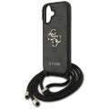Калъф за iPhone 17 - Guess - Hardcase 4G CBDY Big Logo с каишка за шнур (GUHCP17SP4GMGCRK) - Черен