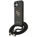 Калъф за iPhone 17 - Guess - Hardcase 4G CBDY Big Logo с каишка за шнур (GUHCP17SP4GMGCRK) - Черен