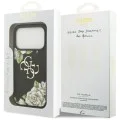 Калъф за iPhone 17 Pro - Guess - Hardcase 4G Grained Roses Big Logo (GUHCP17LPGROP4MK) - Черен