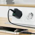 Acefast - Зарядно за стена (A78) - GaN, Бързо зареждане, USB, Type-C, PD20W, 5V/3A, Smart Chip - Черно