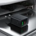 Acefast - Зарядно за стена (A78) - GaN, Бързо зареждане, USB, Type-C, PD20W, 5V/3A, Smart Chip - Черно
