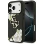 Калъф за iPhone 17 Pro Max - Guess - Hardcase 4G Grained Roses Big Logo (GUHCP17XPGROP4MK) - Черен