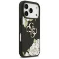 Калъф за iPhone 17 Pro Max - Guess - Hardcase 4G Grained Roses Big Logo (GUHCP17XPGROP4MK) - Черен
