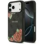 Калъф за iPhone 17 Pro Max - Guess - Hardcase 4G с принт на цветя MagSafe (GUHMP17XP4ROPEMCK) - Черен