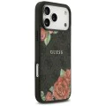 Калъф за iPhone 17 Pro Max - Guess - Hardcase 4G с принт на цветя MagSafe (GUHMP17XP4ROPEMCK) - Черен