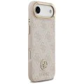 Калъф за iPhone 17 Air - Guess - Hardcase 4G Strass Logo & Big Strap (GUHMP17MP4G4DCSP) - Розов