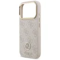 Калъф за iPhone 17 Pro - Guess - Hardcase 4G Strass Logo & Big Strap (GUHMP17LP4G4DCSP) - Розов