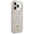 Калъф за iPhone 17 Pro - Guess - Hardcase 4G Strass Logo & Big Strap (GUHMP17LP4G4DCSP) - Розов