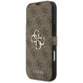 Калъф за iPhone 17 Pro Max - Guess - Book 4G Metal Logo (GUBKP17X4GMGBR) - Кафяв