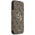 Калъф за iPhone 17 Pro Max - Guess - Book 4G Metal Logo (GUBKP17X4GMGBR) - Кафяв