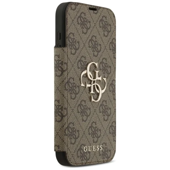 Калъф за iPhone 17 Pro Max - Guess - Book 4G Metal Logo (GUBKP17X4GMGBR) - Кафяв