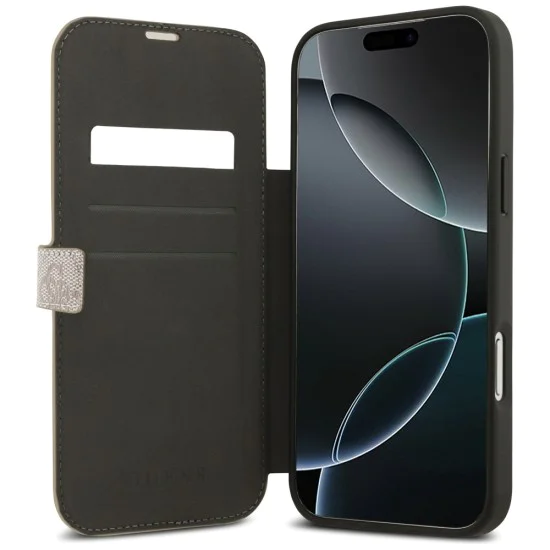 Калъф за iPhone 17 Pro Max - Guess - Book 4G Metal Logo (GUBKP17X4GMGPI) - Розов