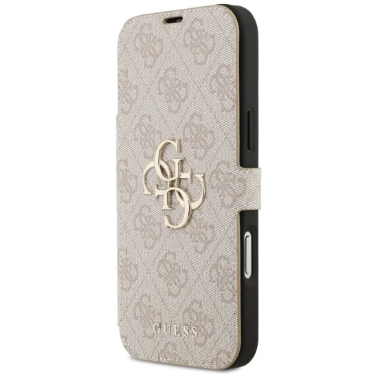 Калъф за iPhone 17 Pro Max - Guess - Book 4G Metal Logo (GUBKP17X4GMGPI) - Розов