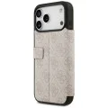 Калъф за iPhone 17 Pro Max - Guess - Book 4G Metal Logo (GUBKP17X4GMGPI) - Розов