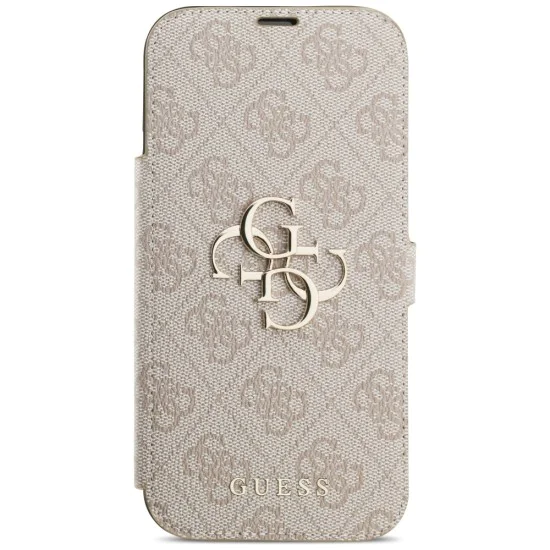 Калъф за iPhone 17 Pro Max - Guess - Book 4G Metal Logo (GUBKP17X4GMGPI) - Розов
